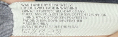 Fat Face Womens Blue Size 12 Puffer Padded Waistcoat Gilet Jacket