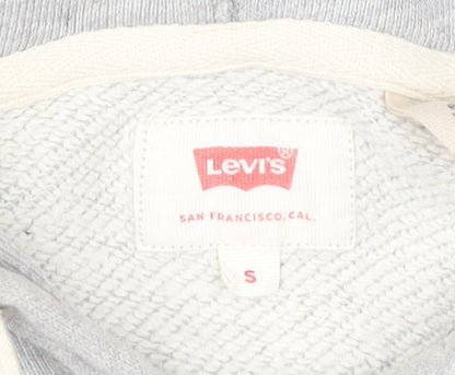 Levi's Womens Grey Pullover Hoodie Small Regular Fit Fleece