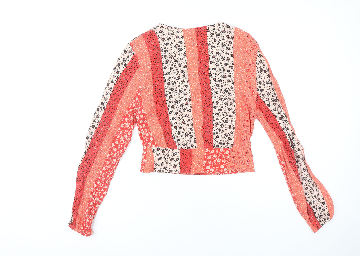 Womens UK Size 6 H&M Multicoloured Wrap Blouse