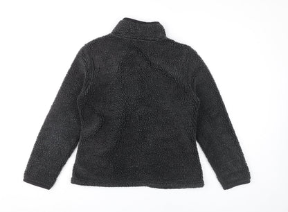 NX Sport Womens Black Fleece Zip Jacket UK 12 Regular Fit