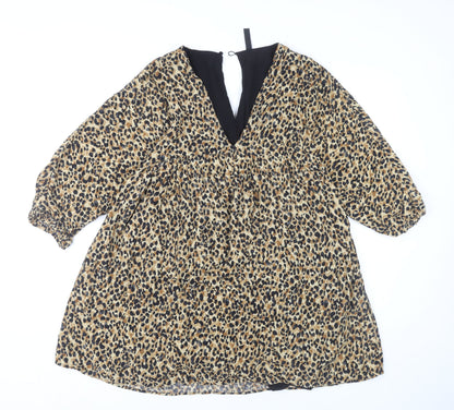 Zara Women’s Multicoloured Leopard Print Shift Dress XS