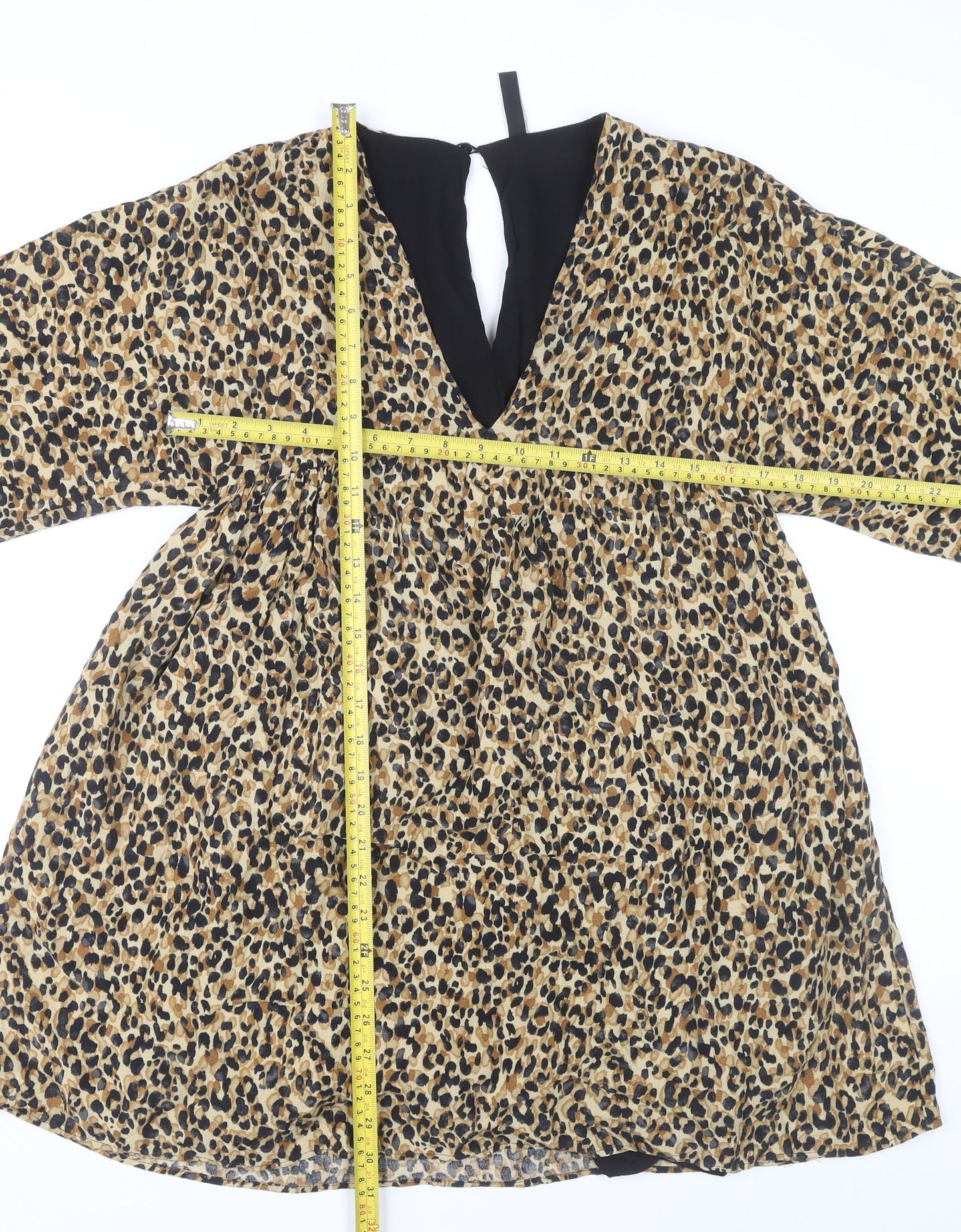 Zara Women’s Multicoloured Leopard Print Shift Dress XS