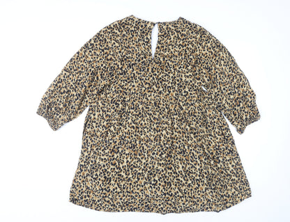 Zara Women’s Multicoloured Leopard Print Shift Dress XS