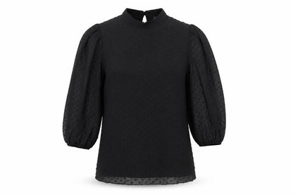 Womens UK Size 8 F&F Black Tunic Blouse