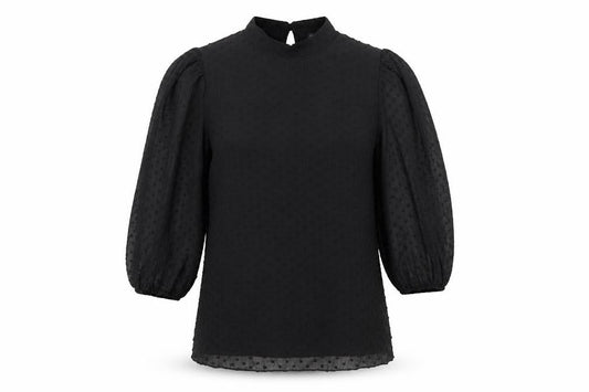 Womens UK Size 8 F&F Black Tunic Blouse