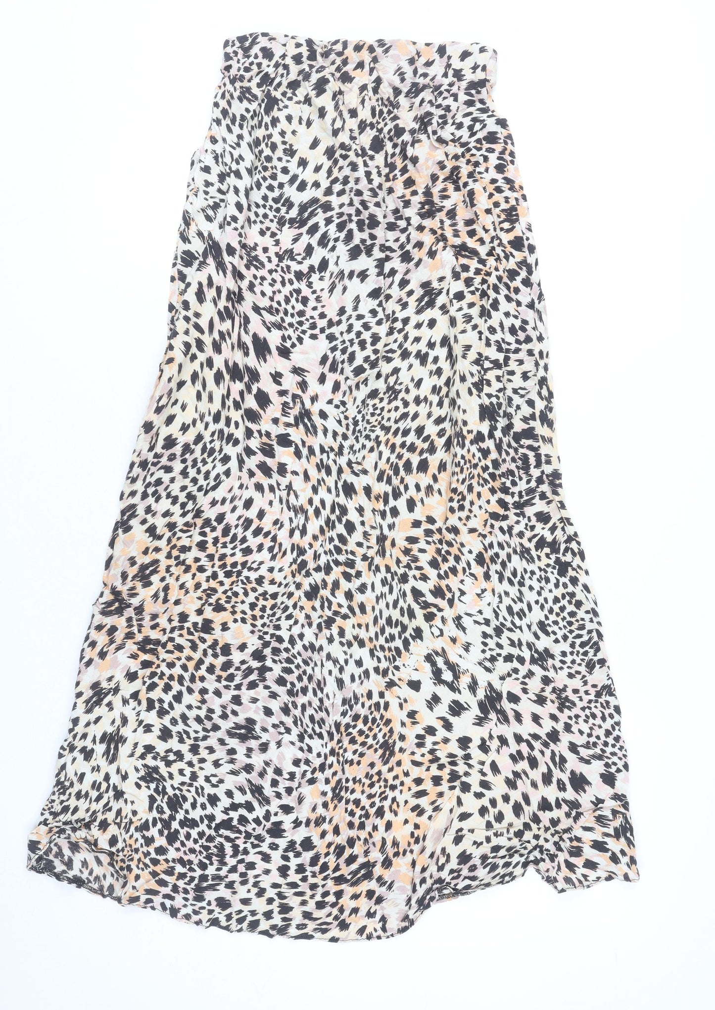 New Look Women’s Multicoloured Animal Print Midi A-Line Skirt Size 10