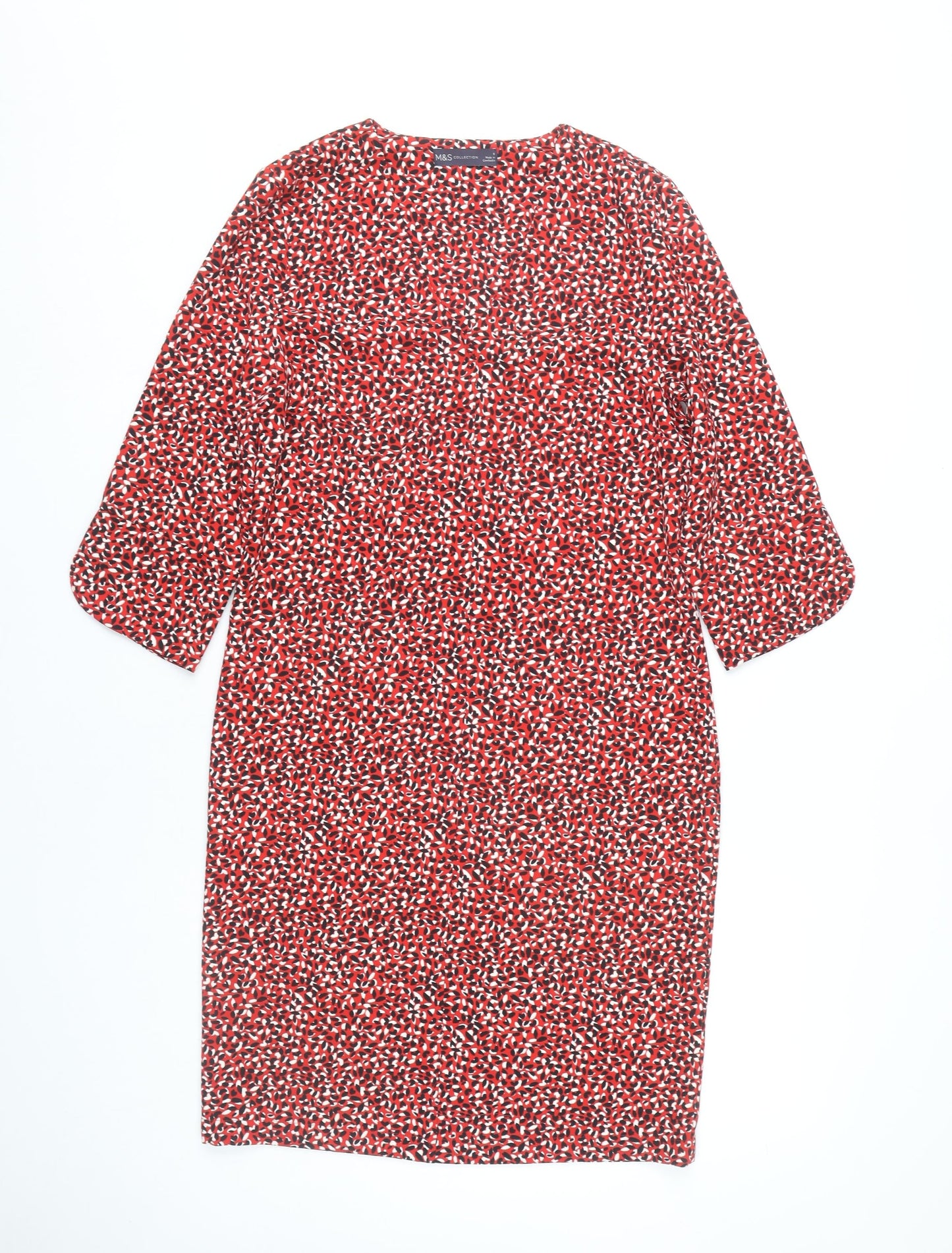 Marks and Spencer Women’s Red Floral Shift Dress Size 6
