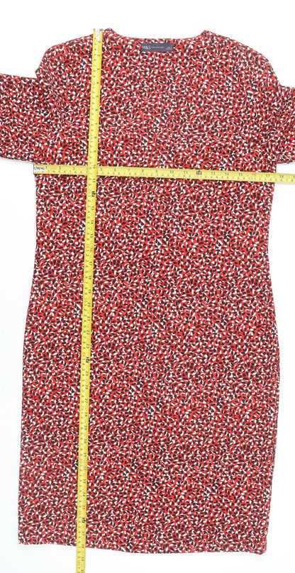 Marks and Spencer Women’s Red Floral Shift Dress Size 6