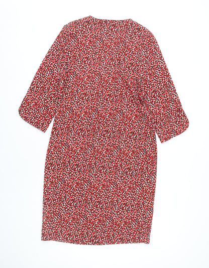 Marks and Spencer Women’s Red Floral Shift Dress Size 6