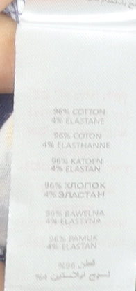 New Look Women Purple Floral Cropped Zip Tank Top UK 12