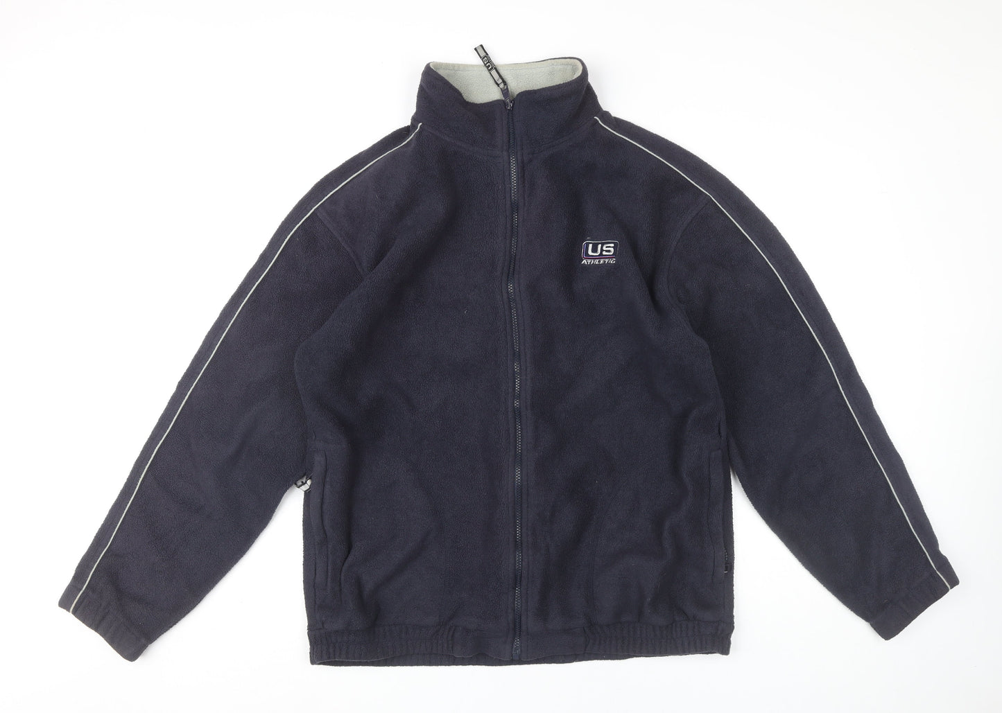 Mens UK Size M US Athletic Blue Basic Jacket