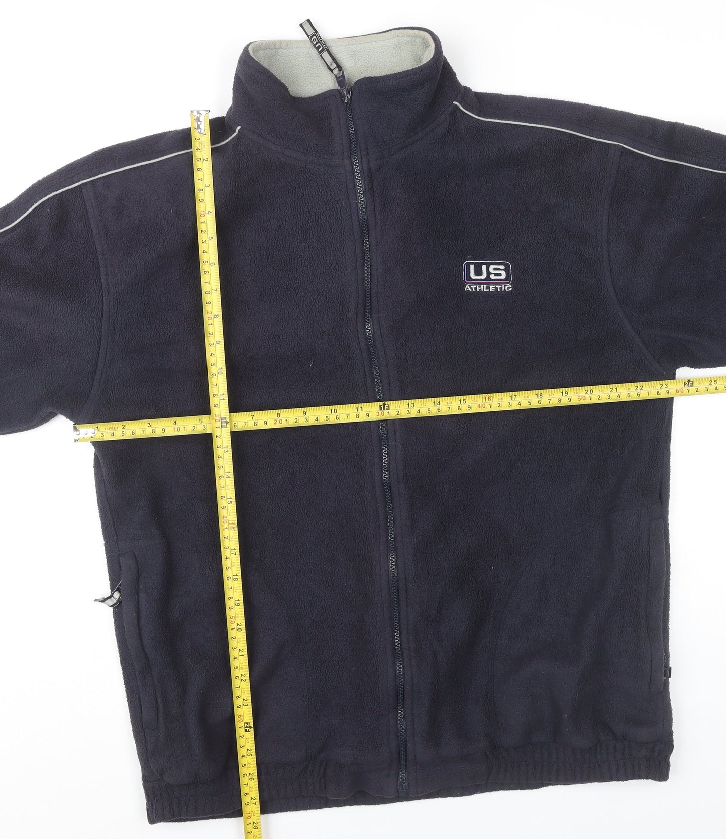 Mens UK Size M US Athletic Blue Basic Jacket
