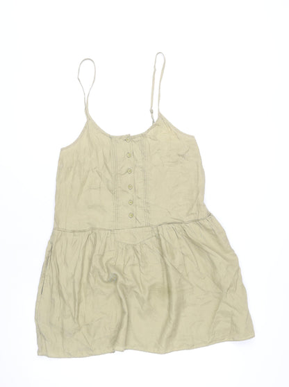 Jack Wills Women’s Beige Silk Cotton Slip Dress Size 8