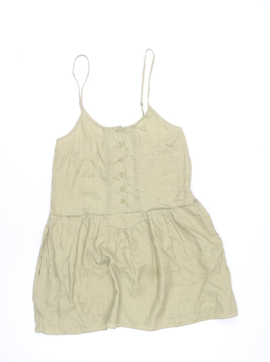 Jack Wills Women’s Beige Silk Cotton Slip Dress Size 8