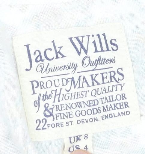 Jack Wills Womens Multicoloured Floral Tank Top UK 8 Cotton