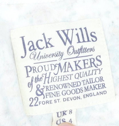 Jack Wills Womens Multicoloured Floral Tank Top UK 8 Cotton
