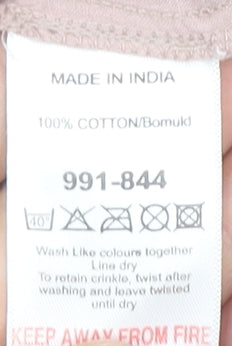 Next Women’s Pink Halter Maxi Dress UK 12 Cotton Tie Dye Summer