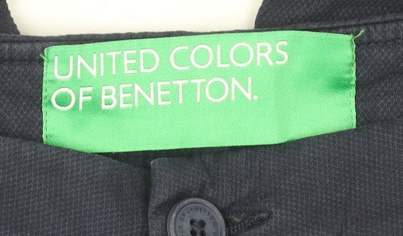 Womens UK Size 10 United Colors of Benetton Regular Fit Chino Blue Trousers