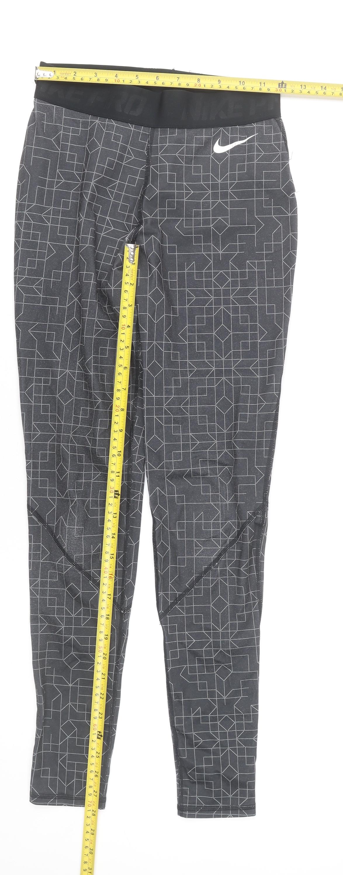 Nike Women’s Grey XS Pro Compression Leggings Slim Fit Sportswear