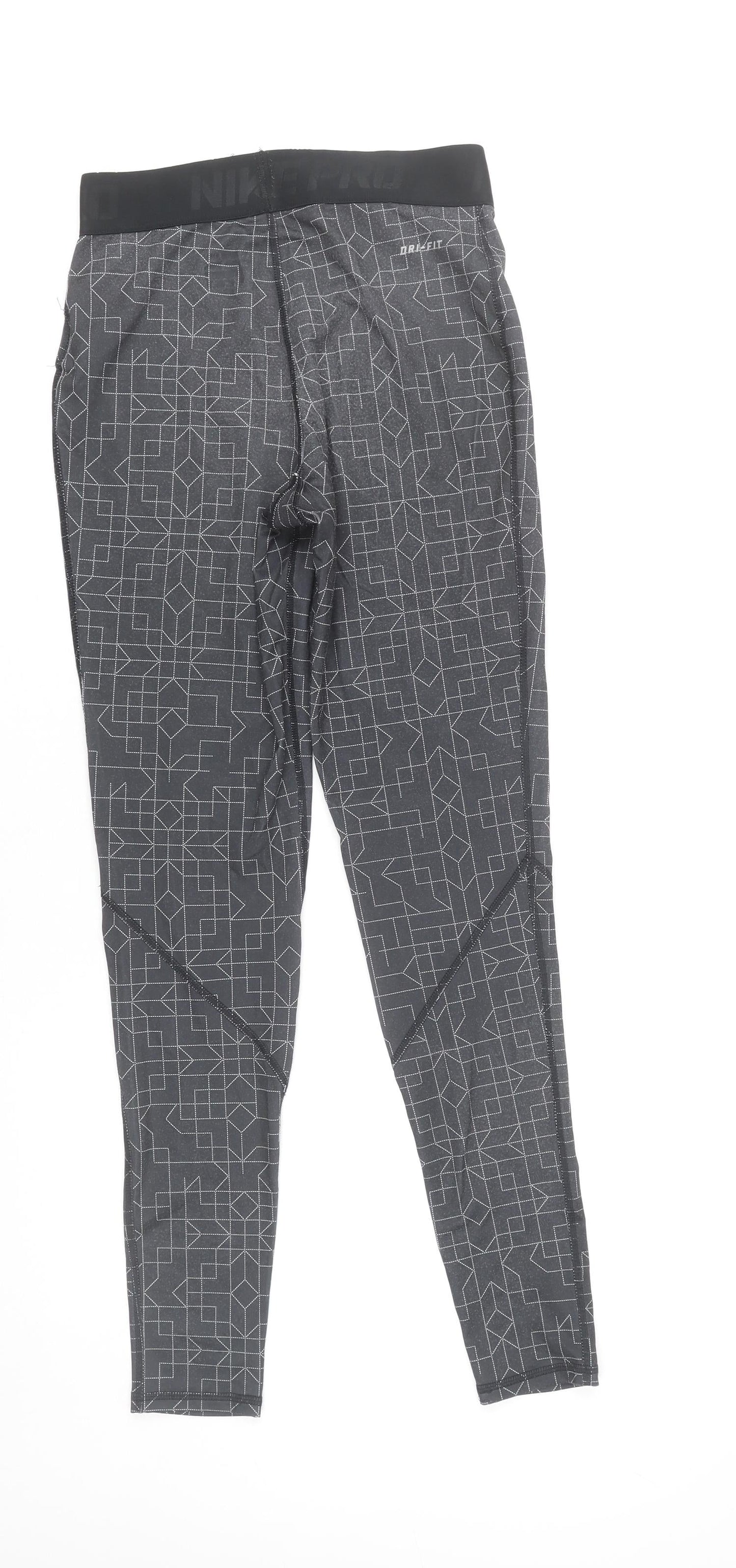 Nike Women’s Grey XS Pro Compression Leggings Slim Fit Sportswear