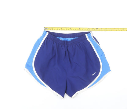Nike Womens Blue Small Athletic Dri-FIT Running Shorts