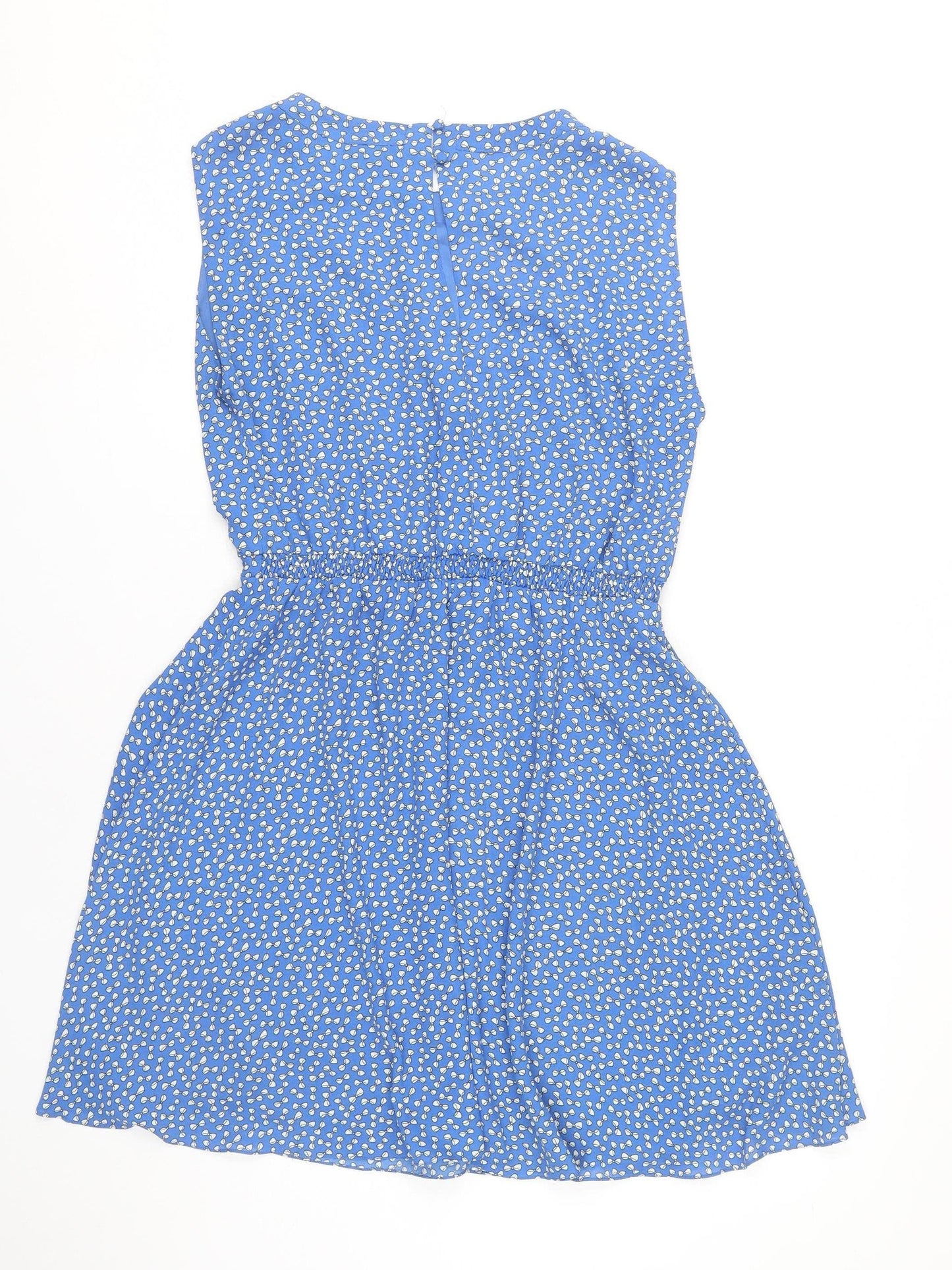 Warehouse Women’s Blue Floral Sleeveless A-Line Dress Size 14