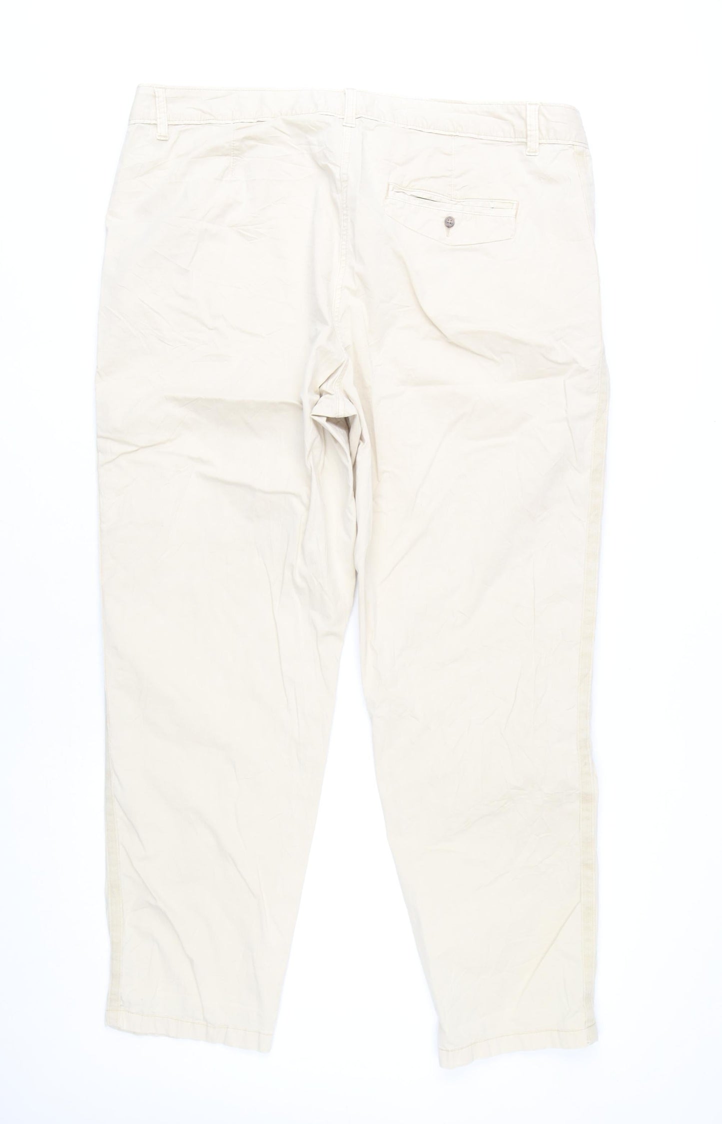 Womens UK Size 20 Marks and Spencer Regular Fit Chino Beige Trousers