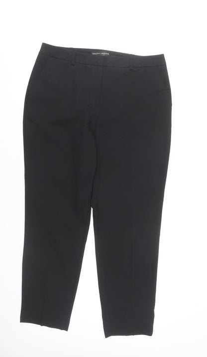 Womens UK Size 10 Dorothy Perkins Slim Fit Dress Pants Black Trousers