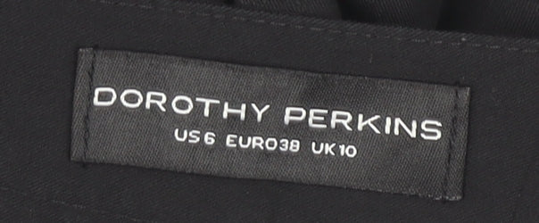 Womens UK Size 10 Dorothy Perkins Slim Fit Dress Pants Black Trousers