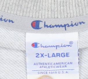 Mens UK Size 2XL Champion Grey Pullover Sweatshirt