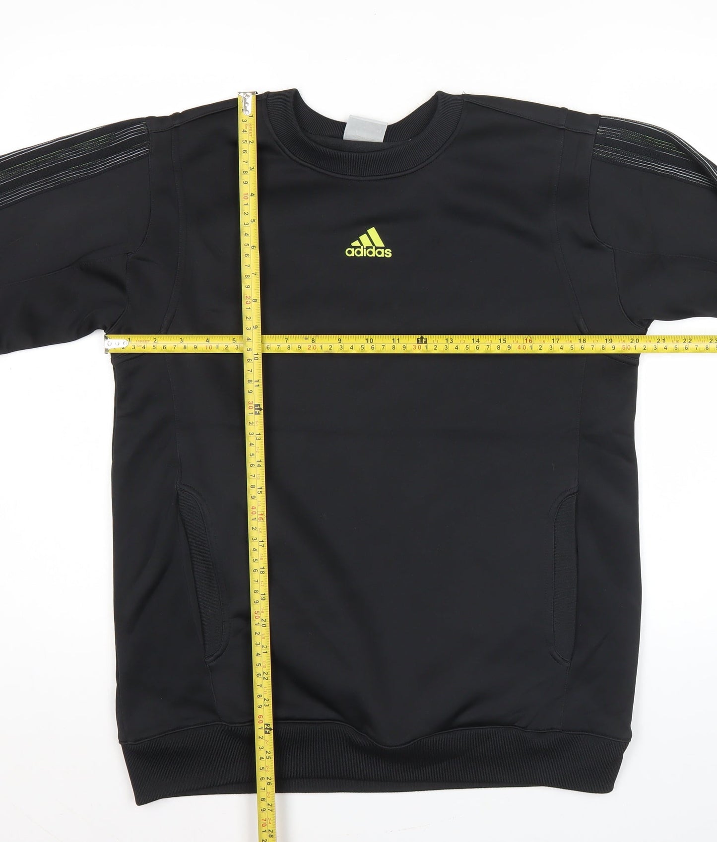 Adidas Men Black Sweatshirt L Crew Neck Pullover Sportswear