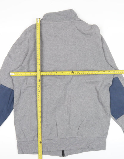 Adidas Mens Grey M Track Jacket Full Zip Cotton Sportswear