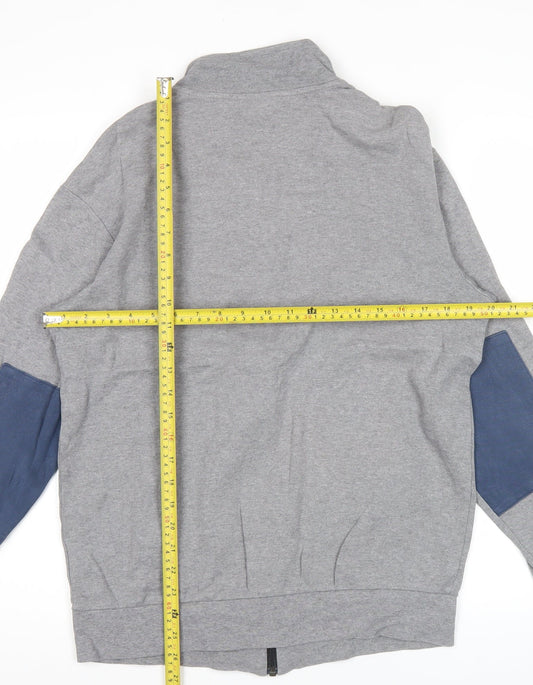 Adidas Mens Grey M Track Jacket Full Zip Cotton Sportswear