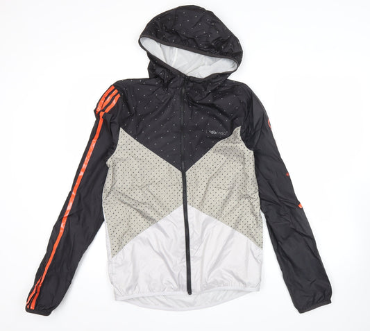 Adidas Neo Men's Black Grey White Windbreaker Jacket M Regular
