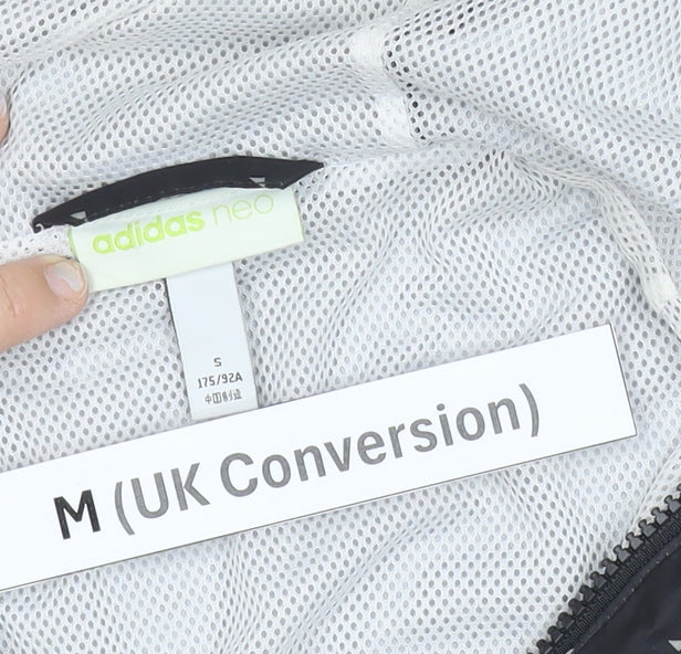 Adidas Neo Men's Black Grey White Windbreaker Jacket M Regular