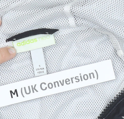 Adidas Neo Men's Black Grey White Windbreaker Jacket M Regular