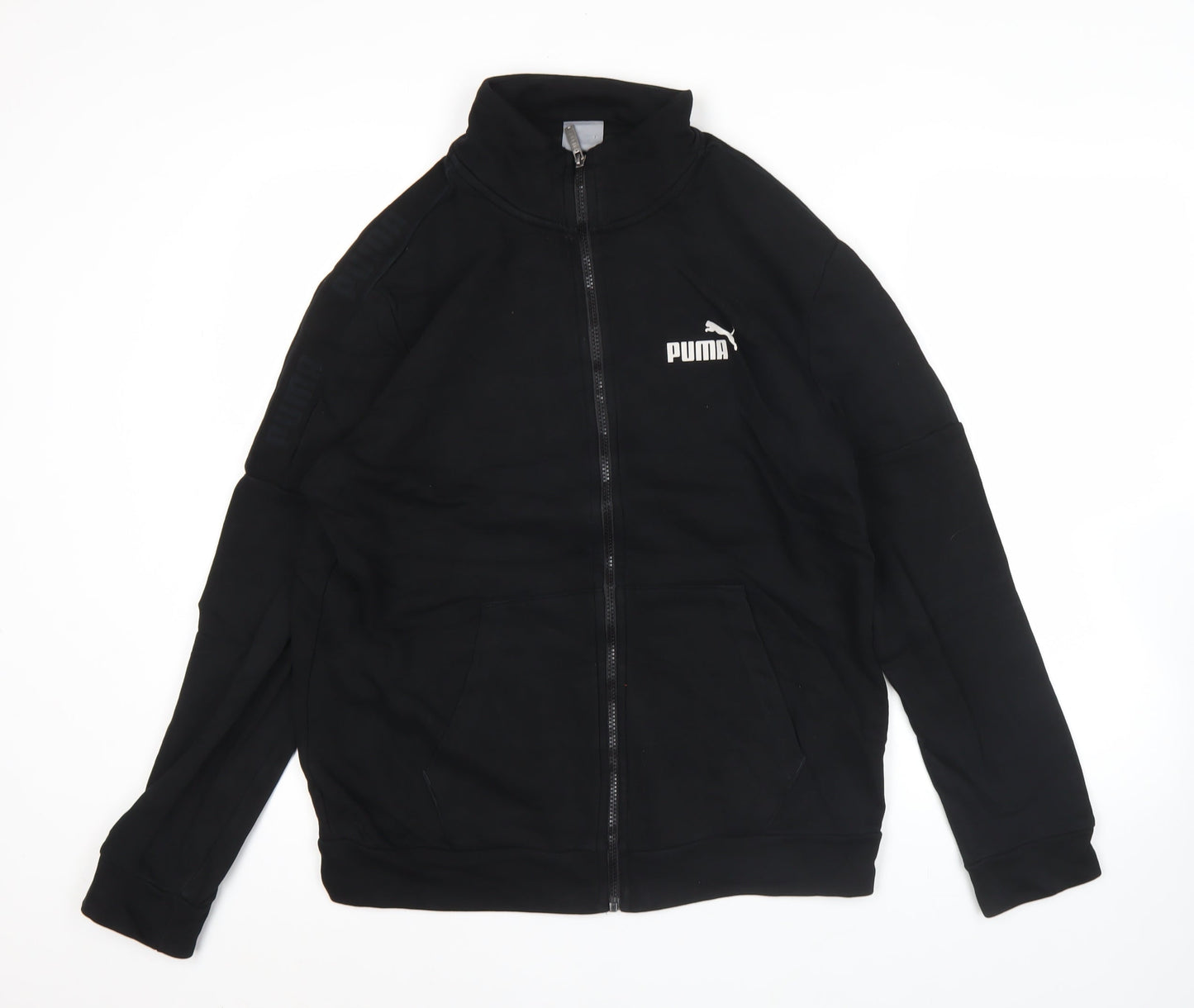 Puma Men's Black L Track Jacket Full Zip Sportswear