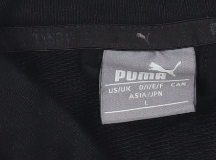 Puma Men's Black L Track Jacket Full Zip Sportswear