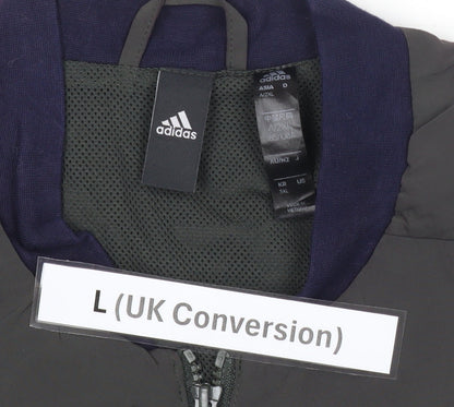 Adidas Men's Black L Basic Training Jacket Lightweight Nylon