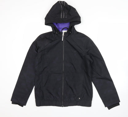 Adidas Mens Black XS Windbreaker Sports Jacket Hooded Lightweight