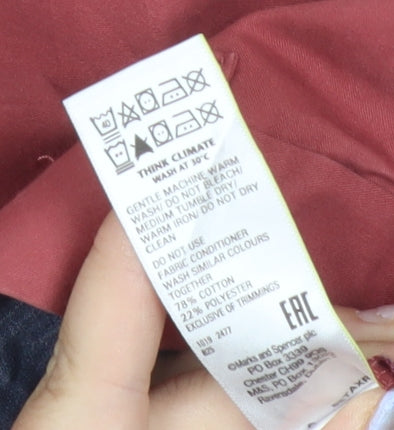 Marks and Spencer Blue Harbour Men’s Red Chino Trousers 30W 29L Regular Fit