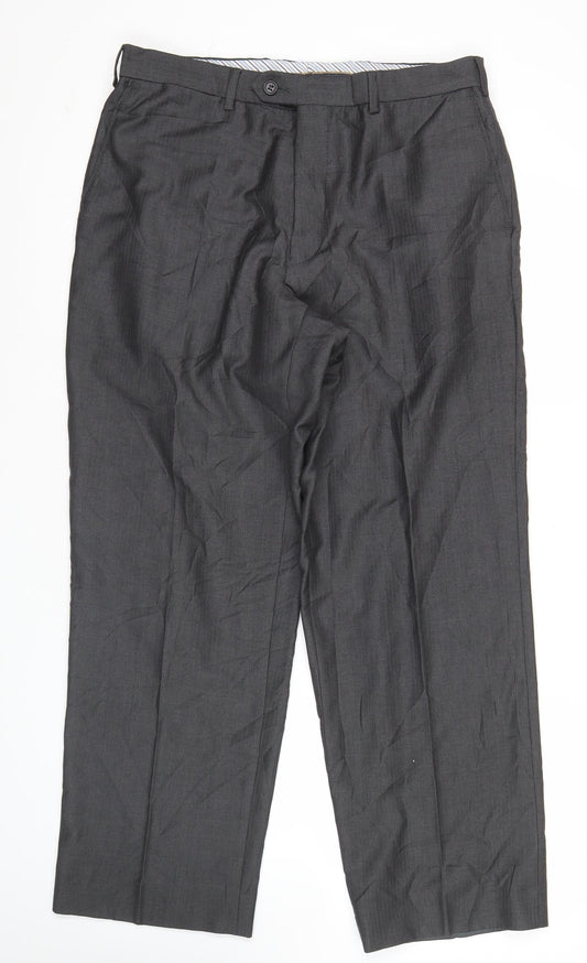 Marks and Spencer Men’s Grey Wool Cashmere Dress Pants 36W 29L