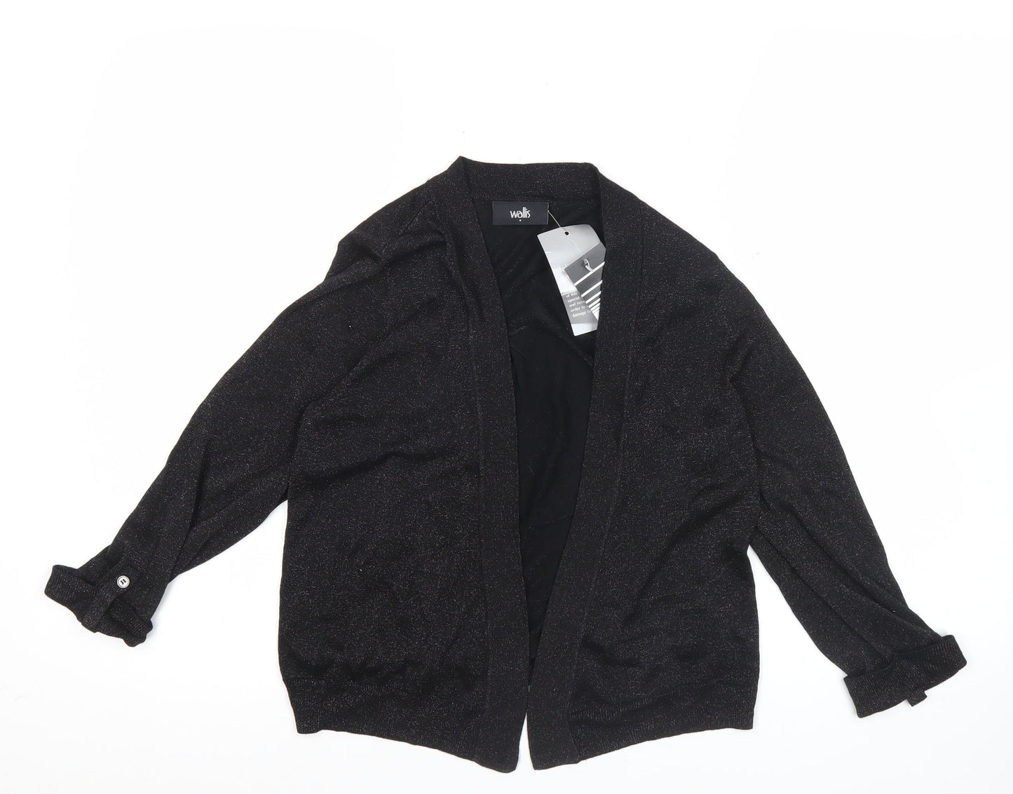 Womens UK Size S Wallis Black Cardigan Jumper