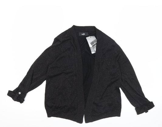 Womens UK Size S Wallis Black Cardigan Jumper