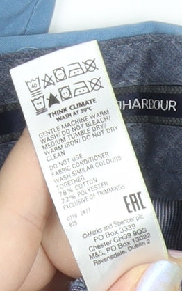 Marks and Spencer Blue Harbour Mens Blue Chino Trousers 36W 33L