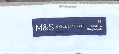Womens UK Size 16 Marks and Spencer Regular Fit Business Casual Workwear Beige T