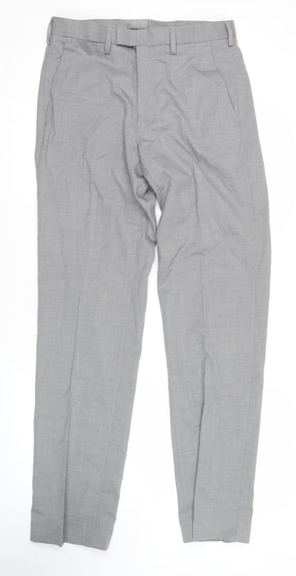 Marks and Spencer Womens Grey Regular Fit Dress Trousers Size 30