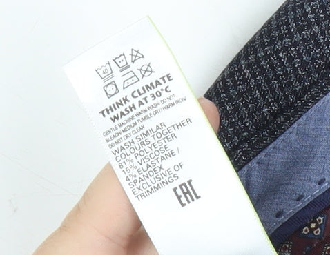 Marks and Spencer Men's Blue Check Skinny Dress Pants 28x29