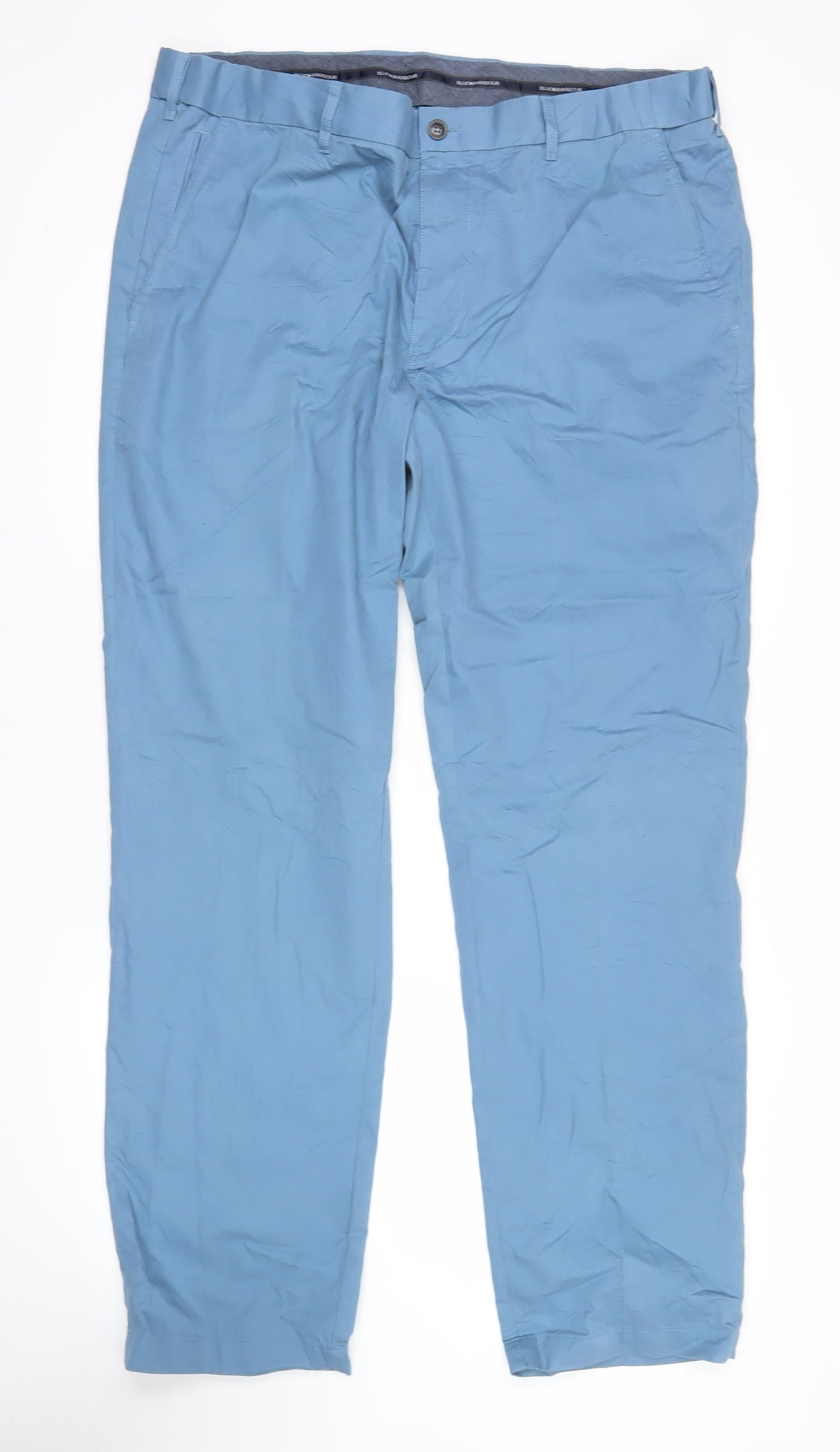 Marks and Spencer Blue Harbour Mens Blue 40W 33L Chino Trousers