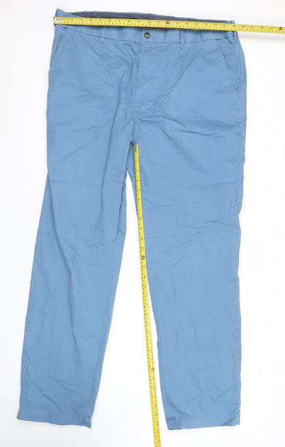 Marks and Spencer Blue Harbour Mens Blue 40W 33L Chino Trousers
